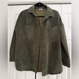 Ardene Forest Green Corduroy Shacket